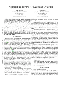 Aggregating Layers for Deepfake Detection