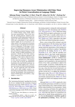 Improving Sharpness-Aware Minimization with Fisher Mask for Better
  Generalization on Language Models