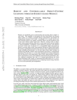 Robust and Controllable Object-Centric Learning through Energy-based
  Models