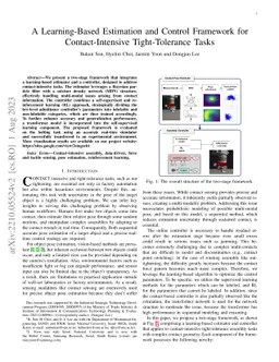 A Learning-Based Estimation and Control Framework for Contact-Intensive
  Tight-Tolerance Tasks