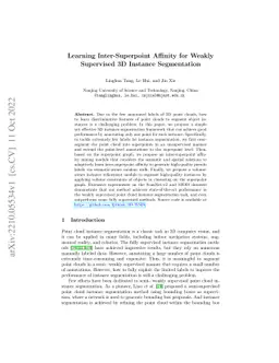 Learning Inter-Superpoint Affinity for Weakly Supervised 3D Instance
  Segmentation