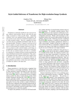 Style-Guided Inference of Transformer for High-resolution Image
  Synthesis