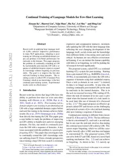 Continual Training of Language Models for Few-Shot Learning