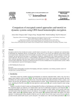 Comparison of encrypted control approaches and tutorial on dynamic
  systems using LWE-based homomorphic encryption