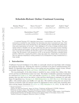 Schedule-Robust Online Continual Learning