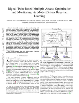 Digital Twin-Based Multiple Access Optimization and Monitoring via
  Model-Driven Bayesian Learning