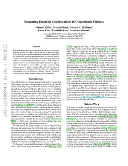 Navigating Ensemble Configurations for Algorithmic Fairness