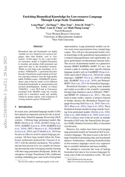 Enriching Biomedical Knowledge for Low-resource Language Through
  Large-Scale Translation