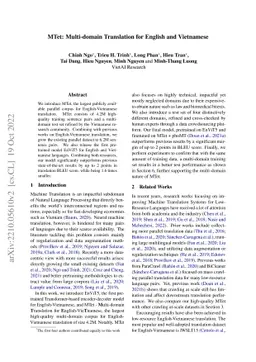 MTet: Multi-domain Translation for English and Vietnamese