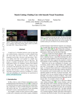 Match Cutting: Finding Cuts with Smooth Visual Transitions