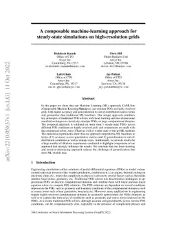 A composable machine-learning approach for steady-state simulations on
  high-resolution grids