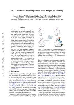 SEAL : Interactive Tool for Systematic Error Analysis and Labeling