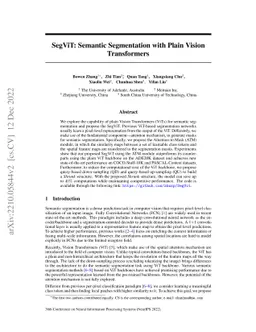 SegViT: Semantic Segmentation with Plain Vision Transformers
