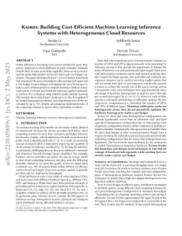 KAIROS: Building Cost-Efficient Machine Learning Inference Systems with
  Heterogeneous Cloud Resources