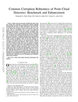 Common Corruption Robustness of Point Cloud Detectors: Benchmark and
  Enhancement