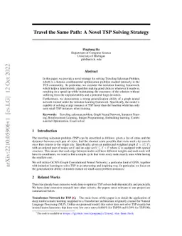 Travel the Same Path: A Novel TSP Solving Strategy