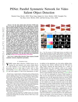 PSNet: Parallel Symmetric Network for Video Salient Object Detection