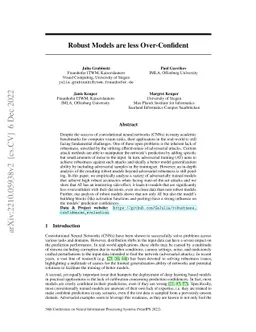 Robust Models are less Over-Confident