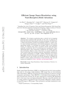 Efficient Image Super-Resolution using Vast-Receptive-Field Attention