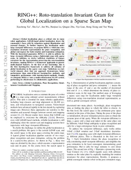 RING++: Roto-translation Invariant Gram for Global Localization on a
  Sparse Scan Map
