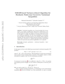 SARAH-based Variance-reduced Algorithm for Stochastic Finite-sum
  Cocoercive Variational Inequalities