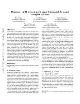 Phantom -- A RL-driven multi-agent framework to model complex systems