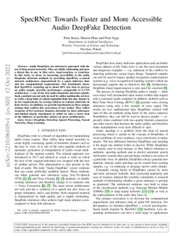 SpecRNet: Towards Faster and More Accessible Audio DeepFake Detection