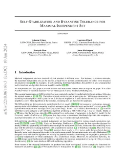 Self-stabilization and byzantine tolerance for maximal independent
