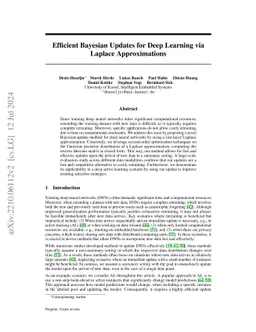 Efficient Bayesian Updates for Deep Learning via Laplace Approximations