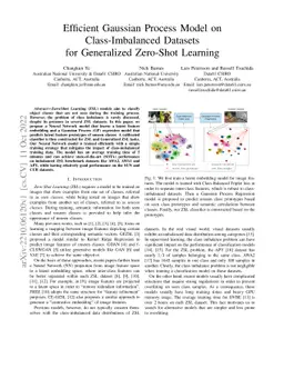 Efficient Gaussian Process Model on Class-Imbalanced Datasets for
  Generalized Zero-Shot Learning