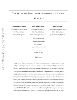 Can Artificial Intelligence Reconstruct Ancient Mosaics?