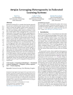 Aergia: Leveraging Heterogeneity in Federated Learning Systems