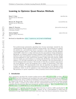 Learning to Optimize Quasi-Newton Methods
