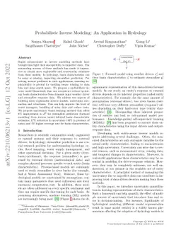 Probabilistic Inverse Modeling: An Application in Hydrology