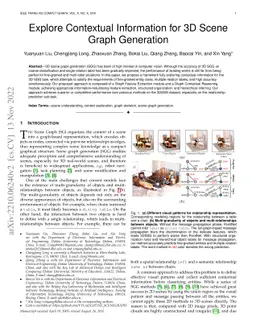 Explore Contextual Information for 3D Scene Graph Generation