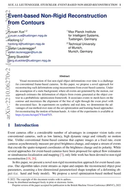 Event-based Non-Rigid Reconstruction from Contours