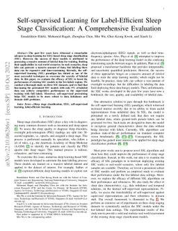 Self-supervised Learning for Label-Efficient Sleep Stage Classification:
  A Comprehensive Evaluation