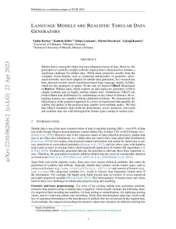 Language Models are Realistic Tabular Data Generators