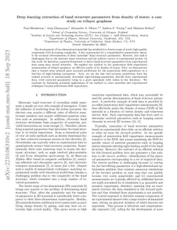 Deep learning extraction of band structure parameters from density of
  states: a case study on trilayer graphene