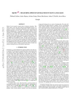 SQuId: Measuring Speech Naturalness in Many Languages