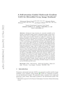 A Self-attention Guided Multi-scale Gradient GAN for Diversified X-ray
  Image Synthesis
