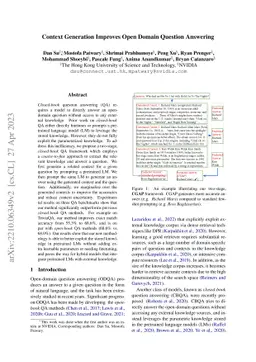 Context Generation Improves Open Domain Question Answering