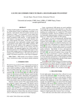 Can we use Common Voice to train a Multi-Speaker TTS system?
