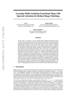 Learning Multi-resolution Functional Maps with Spectral Attention for
  Robust Shape Matching