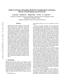 Multi-Level Firing with Spiking DS-ResNet: Enabling Better and Deeper
  Directly-Trained Spiking Neural Networks
