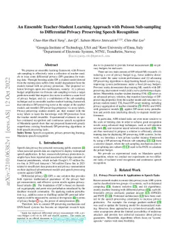 An Ensemble Teacher-Student Learning Approach with Poisson Sub-sampling
  to Differential Privacy Preserving Speech Recognition