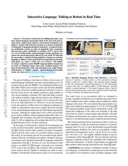 Interactive Language: Talking to Robots in Real Time