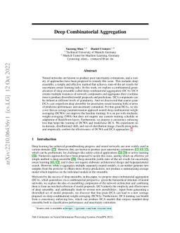 Deep Combinatorial Aggregation