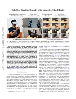 Holo-Dex: Teaching Dexterity with Immersive Mixed Reality