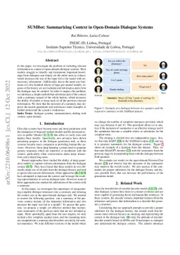 SUMBot: Summarizing Context in Open-Domain Dialogue Systems